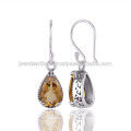 Natural Citrine Gemstone 925 Sterling Silver Earring